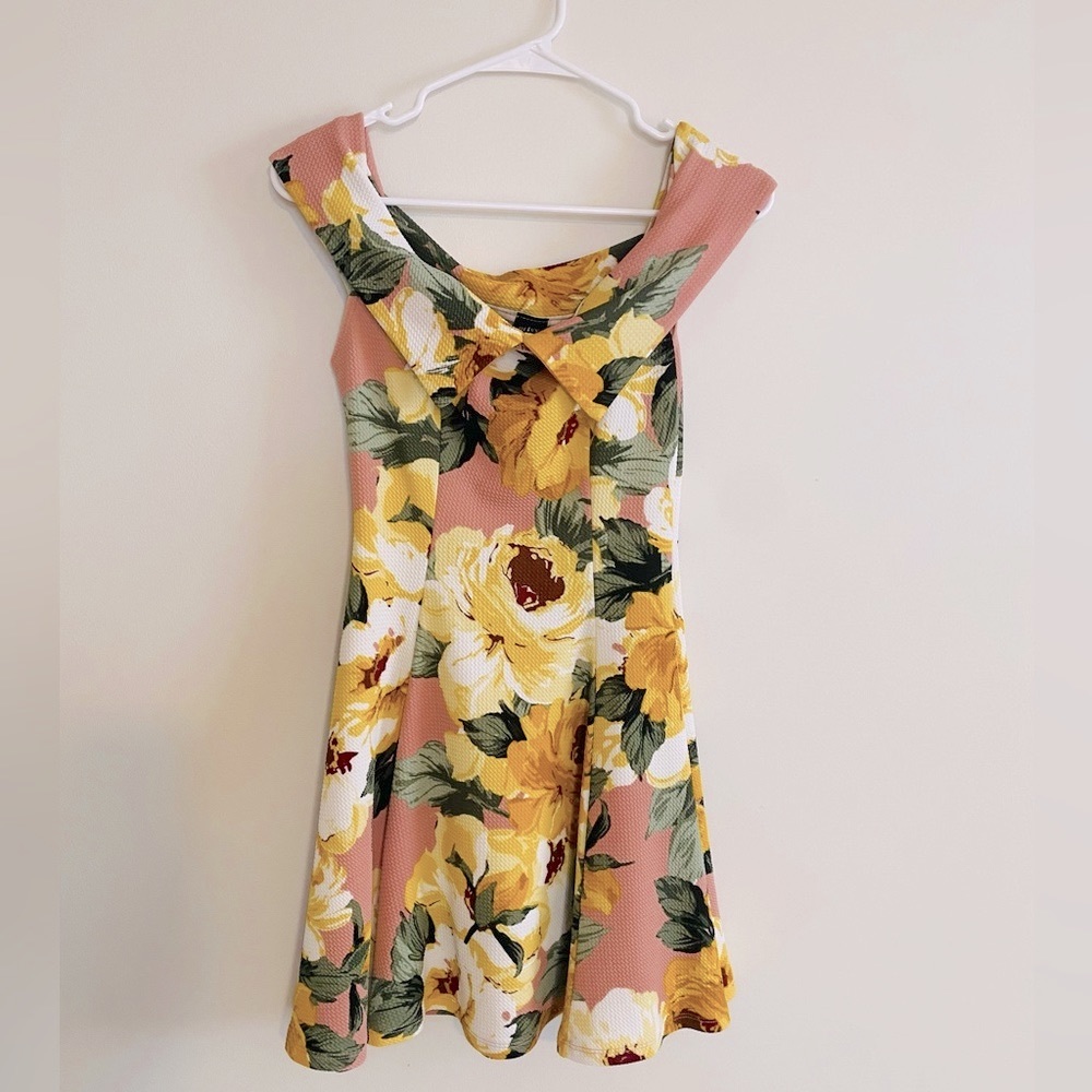 Privately Privileged off shoulder floral dress